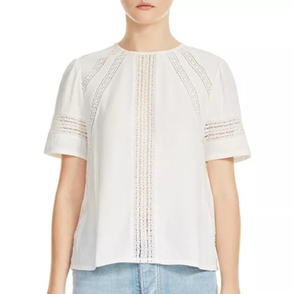 H&M Maje Laglia Lace-Inset Top